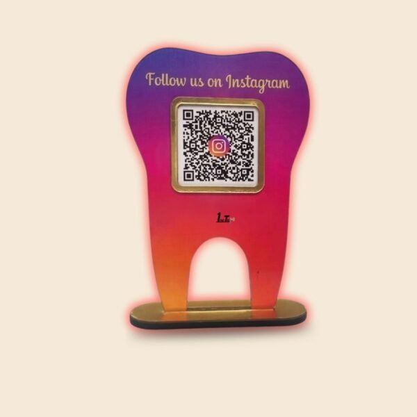 Colorful Dental Premium Single QR Standy – Scan for Your Perfect Smile