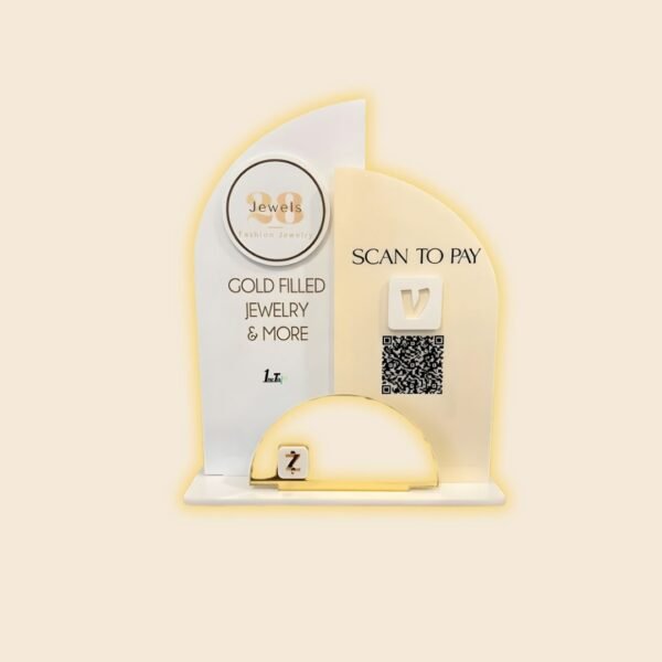 Smart NFC Single QR - Tabletop Standee - for Jewelry Stores