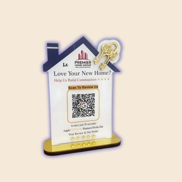 Stylish Home Design Single QR Code Standee