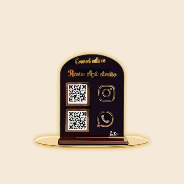 Dual QR Smart Standee for Boutiques – Scan & Explore Instantly ✨